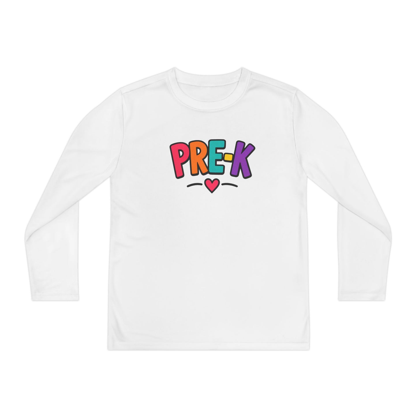 Pre-K Kids Long Sleeve Tee — Colorful Cute PreK Shirt for Preschoolers