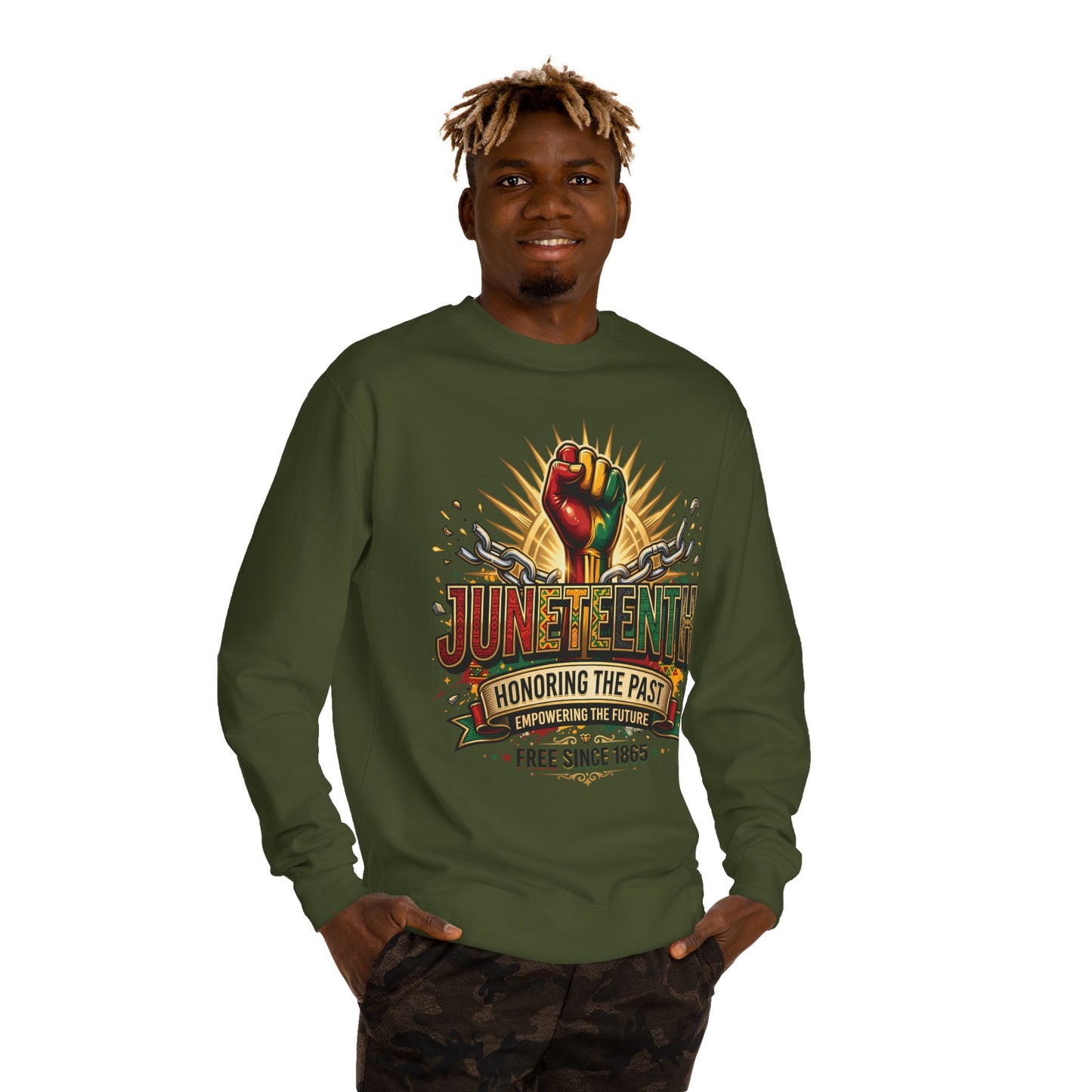 Juneteenth Sweatshirt — "Honoring the Past, Empowering the Future" Crewneck