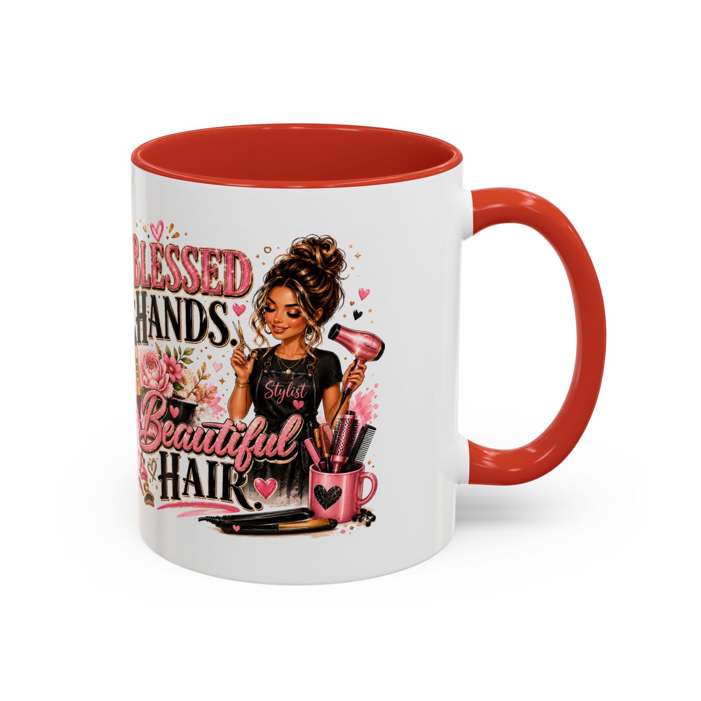 Blessed Hands Beautiful Hair Coffee Mug — Stylist Barber Hairdresser Gift