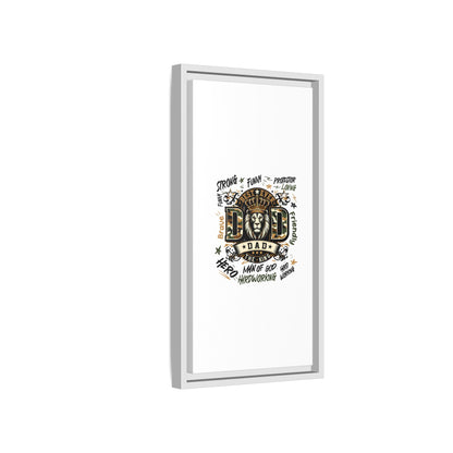 Framed Matte Canvas 'Best Ever DAD' Wall Art – Lion King Design, Father’s Day Gift