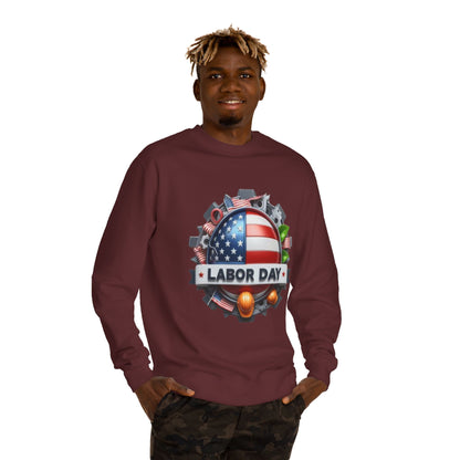 Labor Day Crewneck Sweatshirt – American Flag & Tools Workwear