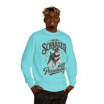 Mini Schnauzer Sweatshirt — "Major Personality" Dog Lover Crewneck
