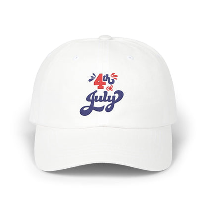 4th of July Dad Cap — Patriotic Embroidered Baseball Hat