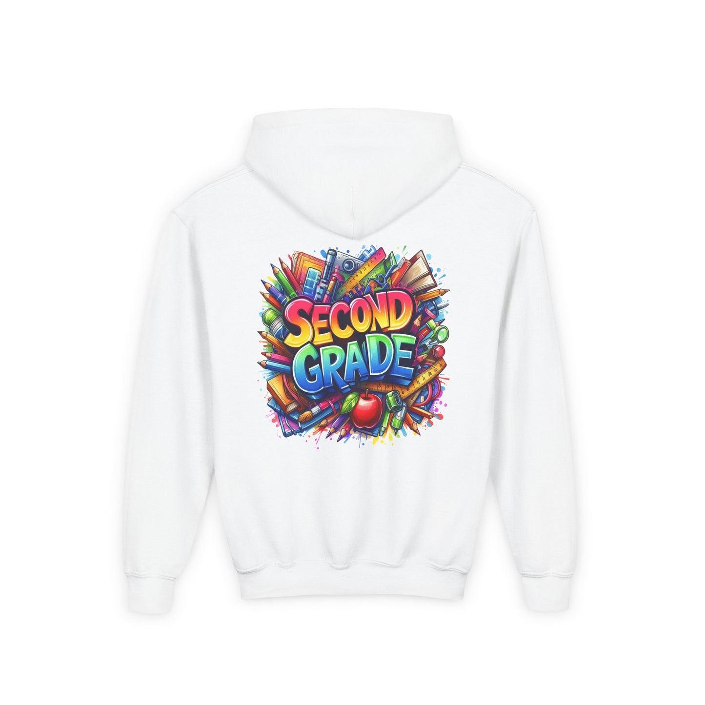 Second Grade Kids Hoodie — Colorful School Day Pullover