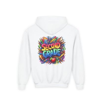 Second Grade Kids Hoodie — Colorful School Day Pullover