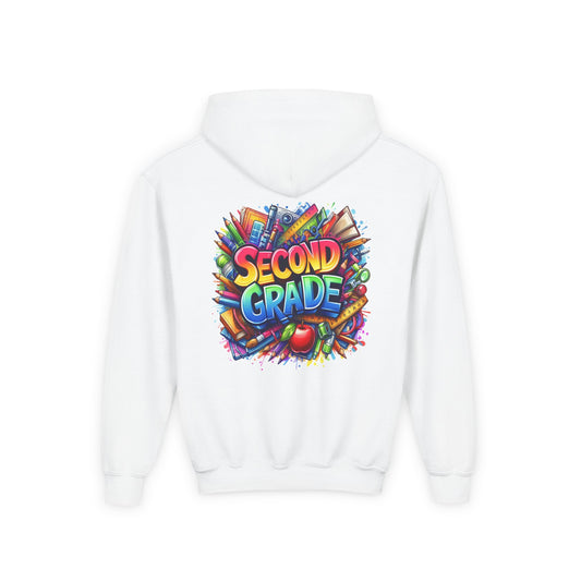 Second Grade Kids Hoodie — Colorful School Day Pullover