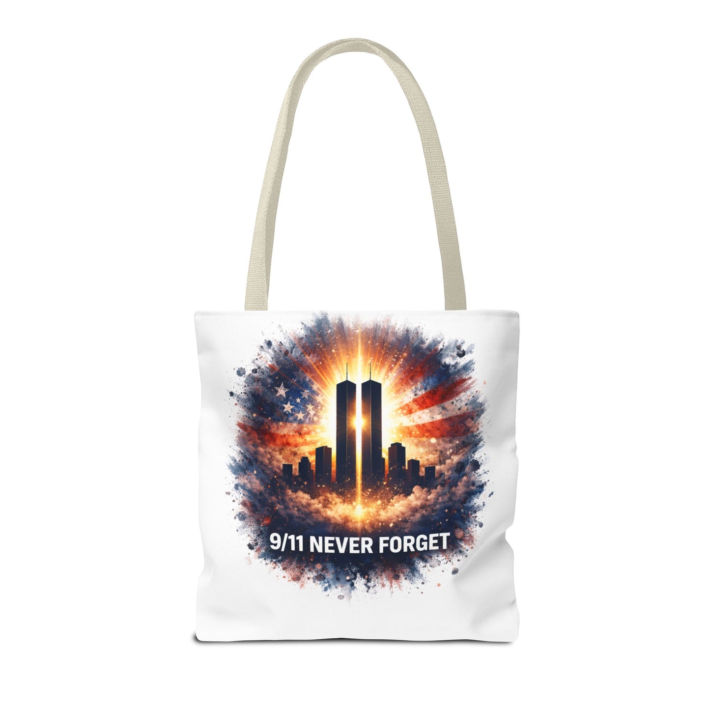 9/11 Never Forget Memorial Tote Bag — Twin Towers Tribute Tote