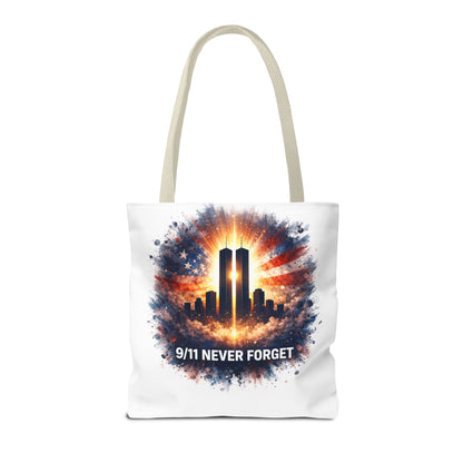 9/11 Never Forget Memorial Tote Bag — Twin Towers Tribute Tote
