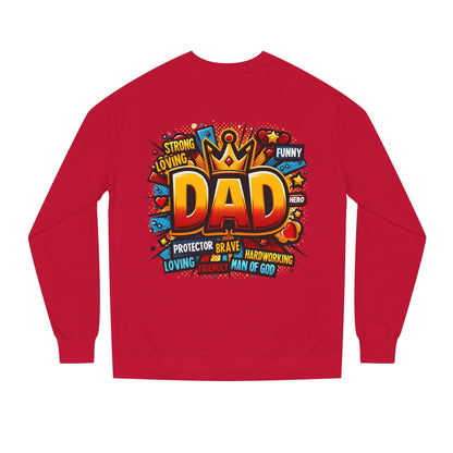 Dad Graphic Sweatshirt – Crowned 'DAD' Tribute Design for Father’s Day