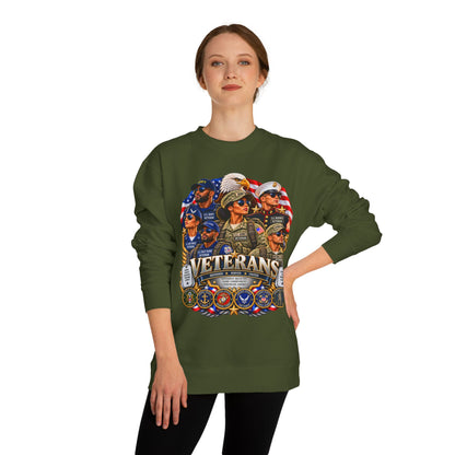 Veterans Tribute Sweatshirt — Patriotic Military Veteran Crewneck