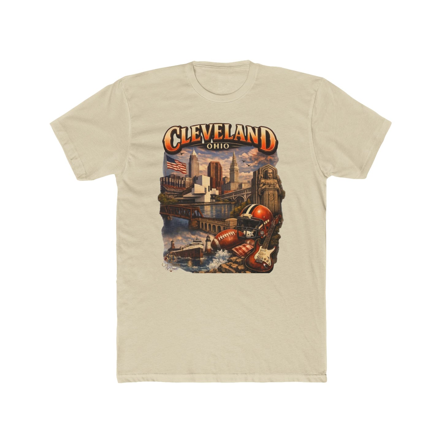 Cleveland Ohio Vintage Football Cityscape T-Shirt