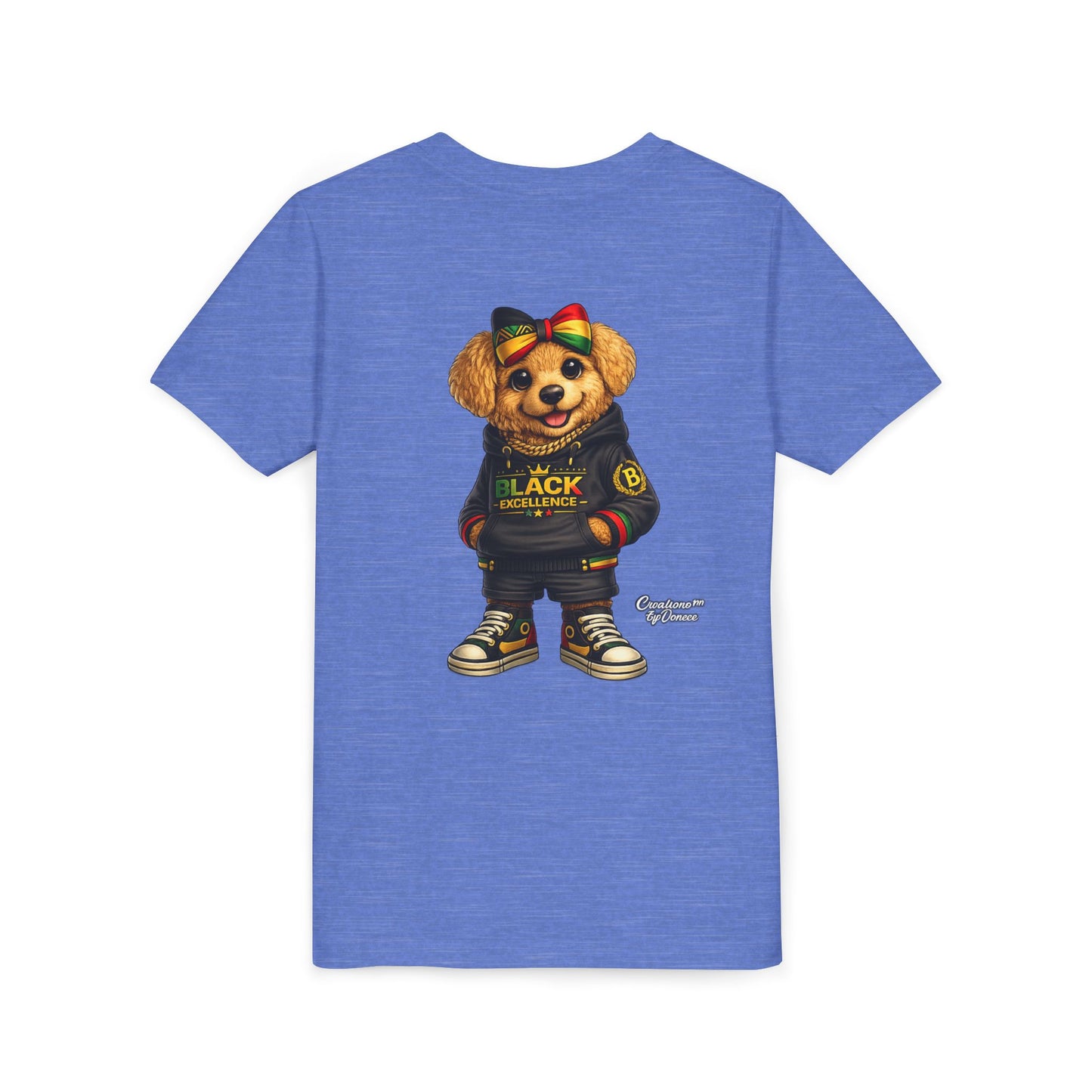 Youth Tee — Rasta Teddy "Black Excellence" Graphic Shirt