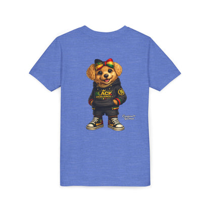 Youth Tee — Rasta Teddy "Black Excellence" Graphic Shirt