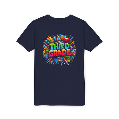 Third Grade Kids' T-Shirt – Colorful School Supplies Back-to-School Tee