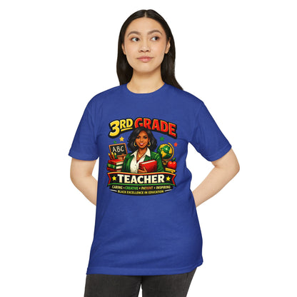 3rd Grade Teacher T‑Shirt – Black Excellence in Education Design