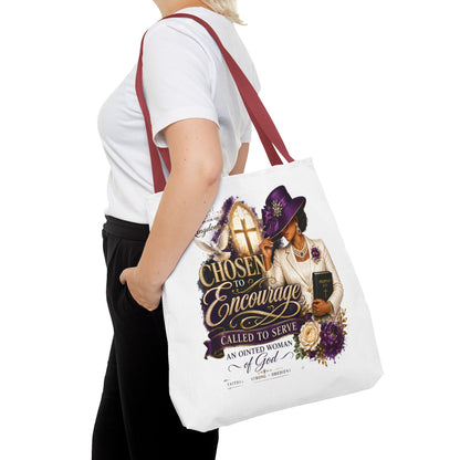 Christian Encourager Tote Bag — "Chosen to Encourage" Design