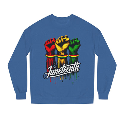Juneteenth Fist Sweatshirt – Black Power Red Yellow Green Pride Crewneck