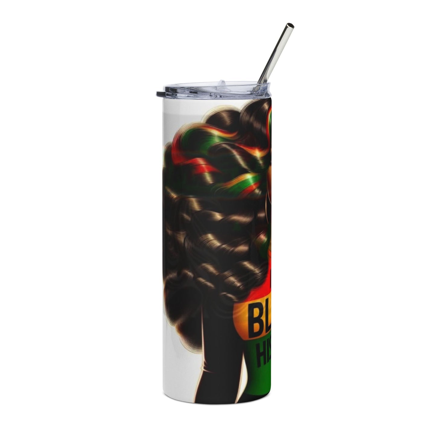 I Am Black History 20oz Stainless Tumbler — Afrocentric Empowerment Travel Cup