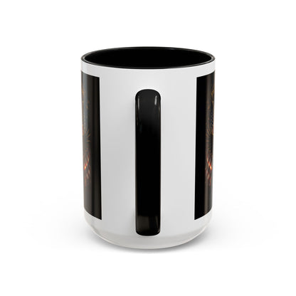 Patriotic Faith & Freedom Accent Coffee Mug — Eagle, Cross & American Flag (1776–2026)