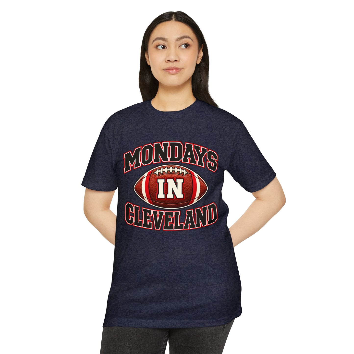 Mondays in Cleveland Football T-Shirt