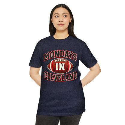 Mondays in Cleveland Football T-Shirt