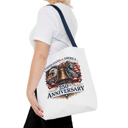 Anniversary Tote Bag — "United States of America 250th Anniversary" Liberty Bell Design