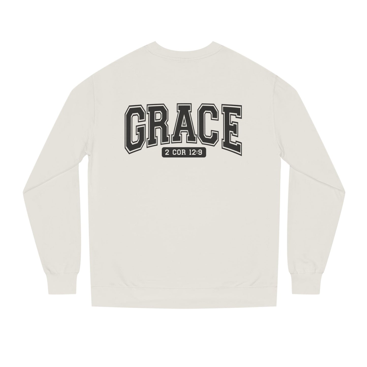 Grace Crewneck Sweatshirt – 'GRACE' 2 Cor 12:9 Christian Pullover