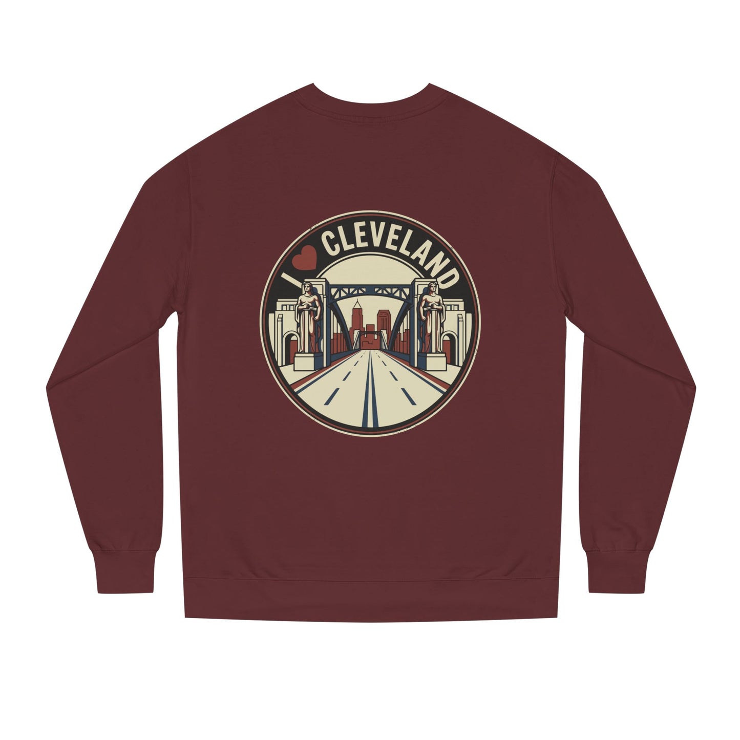 Cleveland Skyline Sweatshirt — I  Cleveland Retro City Crewneck
