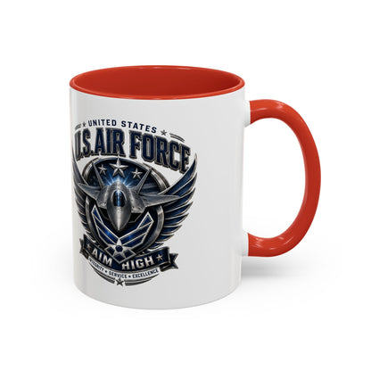 U.S. Air Force Aim High Accent Coffee Mug (11/15oz)