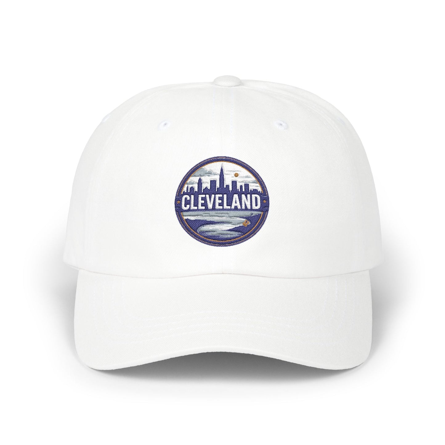 Cleveland Skyline Dad Cap — Embroidered City Patch Baseball Hat