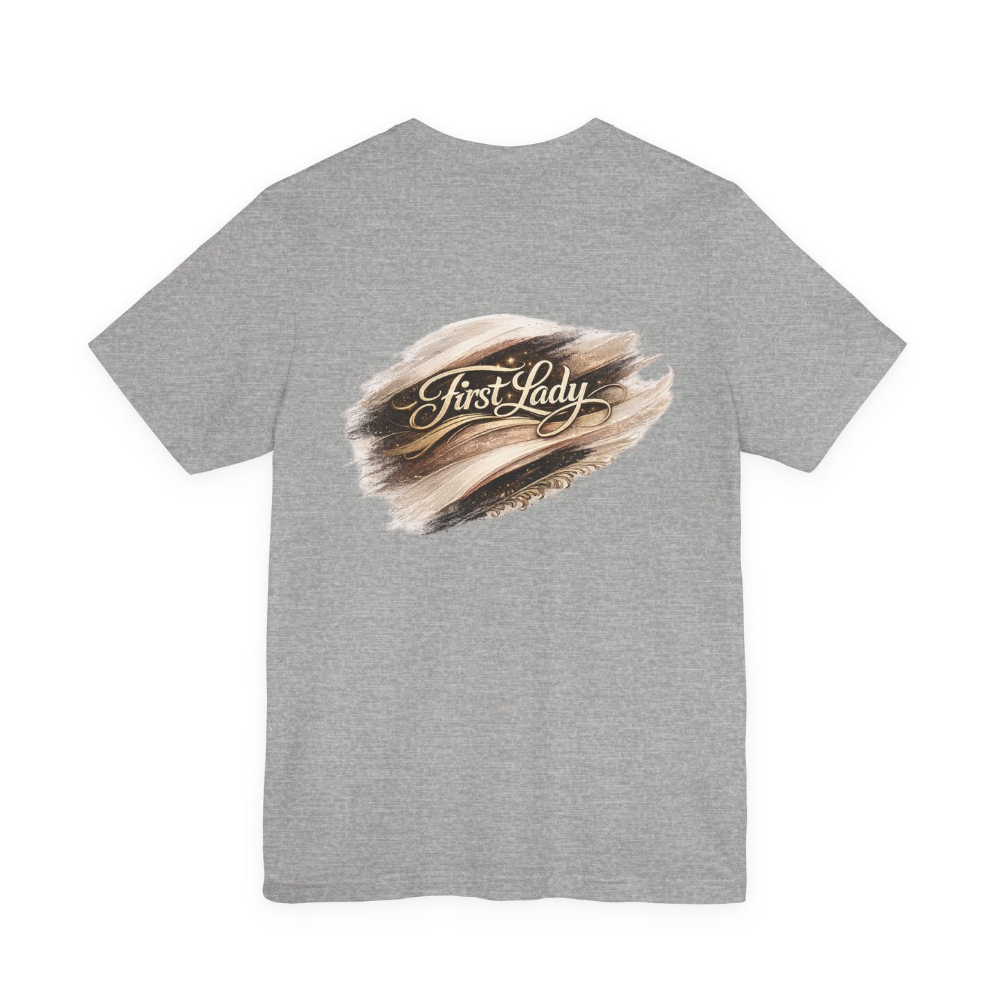 First Lady Brushstroke Tee — Elegant Script Graphic T‑Shirt
