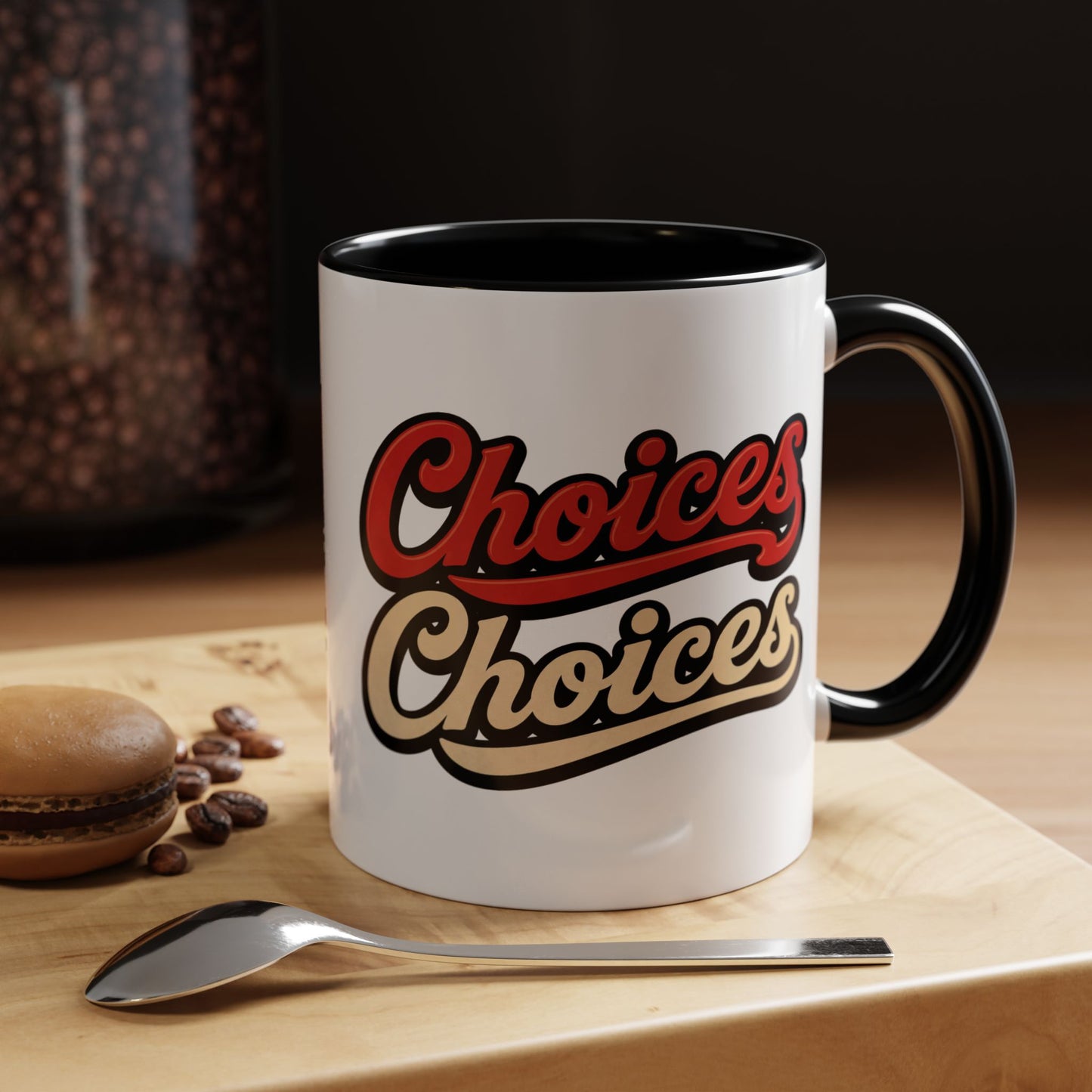 Choices Retro Accent Coffee Mug — Vintage Script 11/15oz