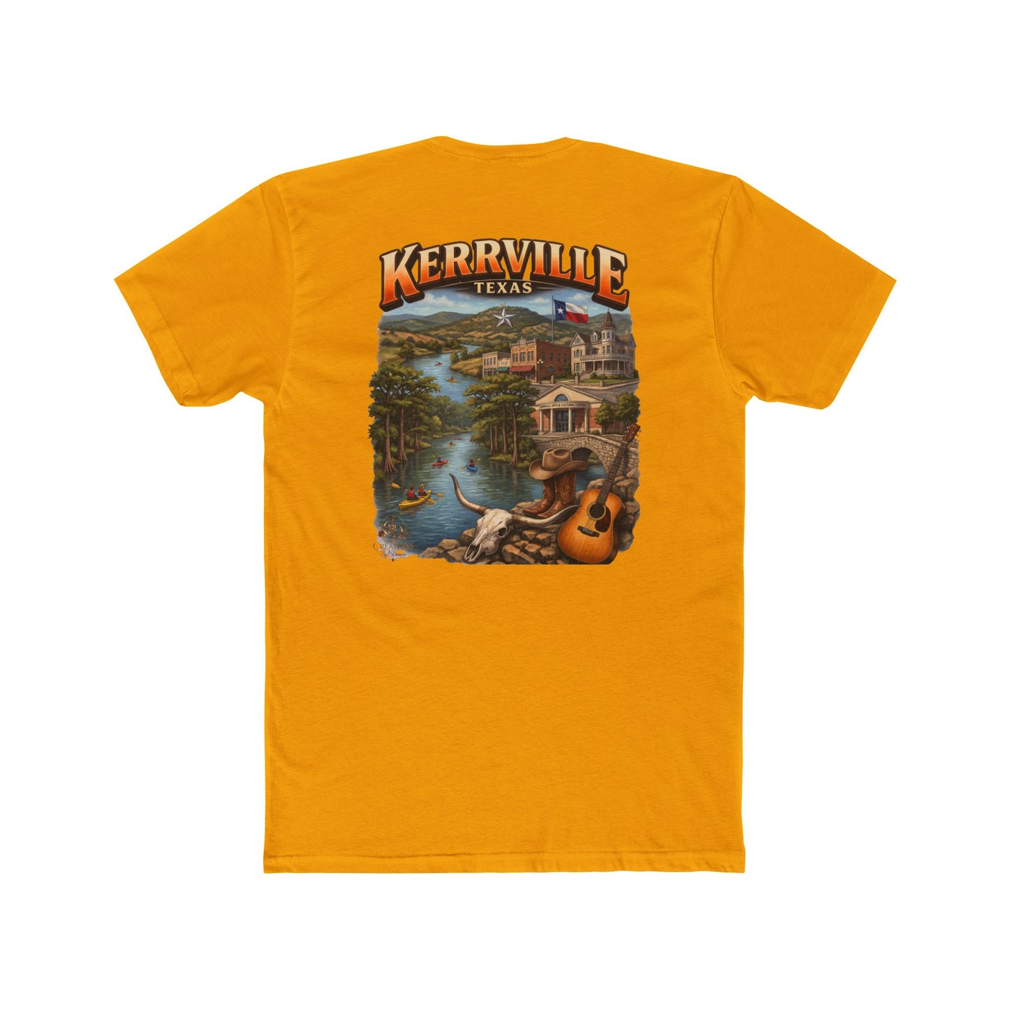 Kerrville Texas Scenic T-Shirt — Riverfront Guitar Vintage Travel Tee