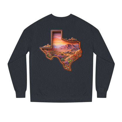Texas Sunset Crewneck Sweatshirt — Scenic Lone Star State Landscape