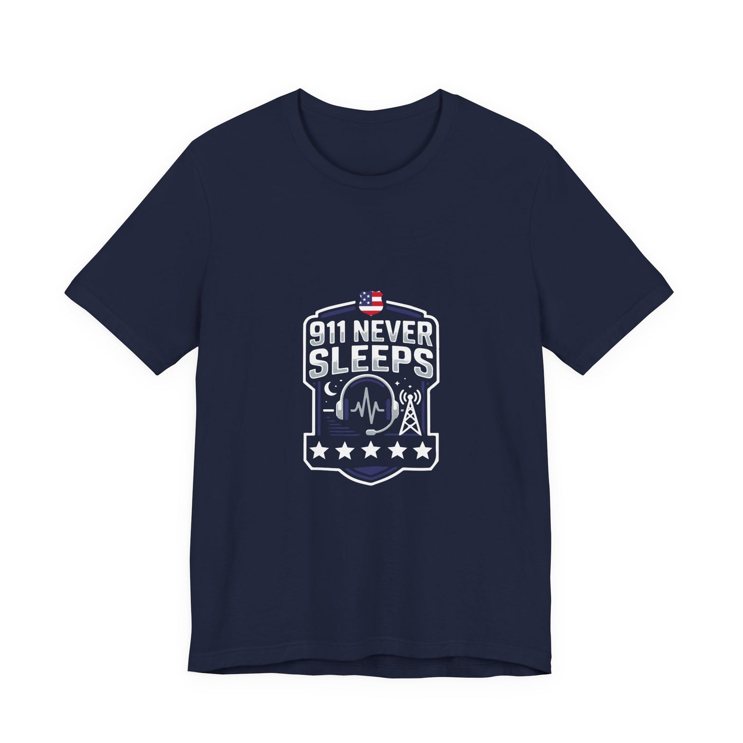 911 Never Sleeps T‑Shirt — Emergency Responder Tribute Tee