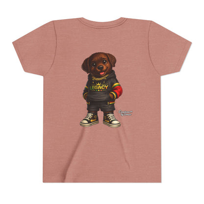 Youth Tee — Cute Rottweiler Puppy in 'Legacy' Hoodie Kids T‑Shirt