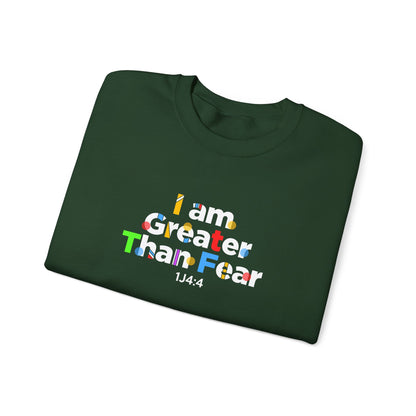 I Am Greater Than Fear 1j4:4  Sweatshirt
