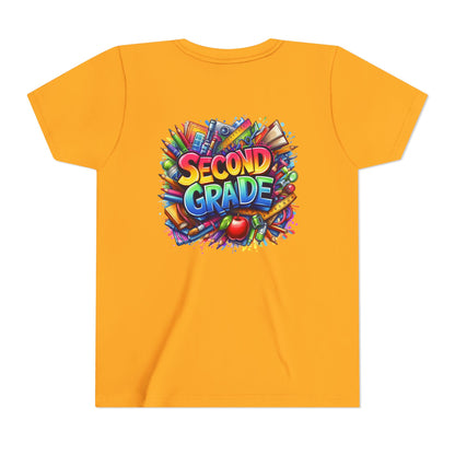 Second Grade Youth Tee — Colorful Back-to-School Kids T-Shirt