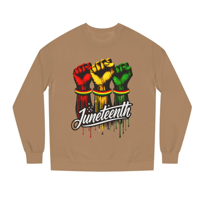Juneteenth Fist Sweatshirt – Black Power Red Yellow Green Pride Crewneck