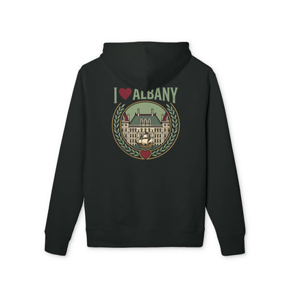 I Heart Albany Hoodie — Vintage Cityscape Pullover