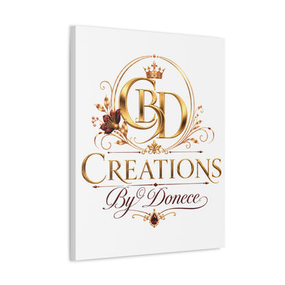 Canvas Wall Art – 'CBD Creations By Donece' Gold Logo Stretched Canvas