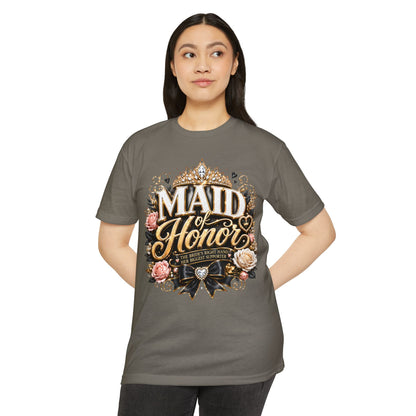Maid of Honor T-Shirt — Floral Bridal Party Tee