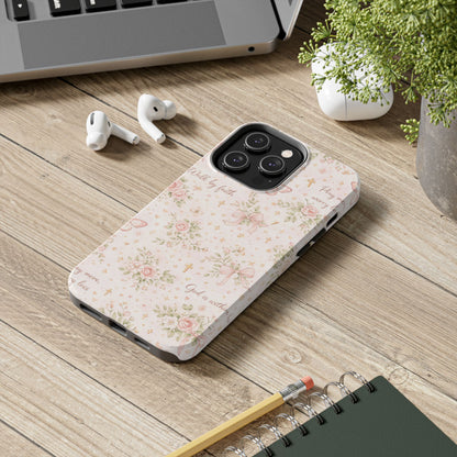 Walk By Faith Phone Case | Christian Floral iPhone Case
