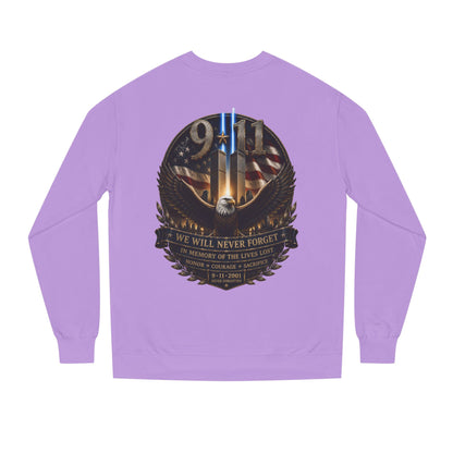 9/11 Memorial Sweatshirt — We Will Never Forget Tribute Crewneck