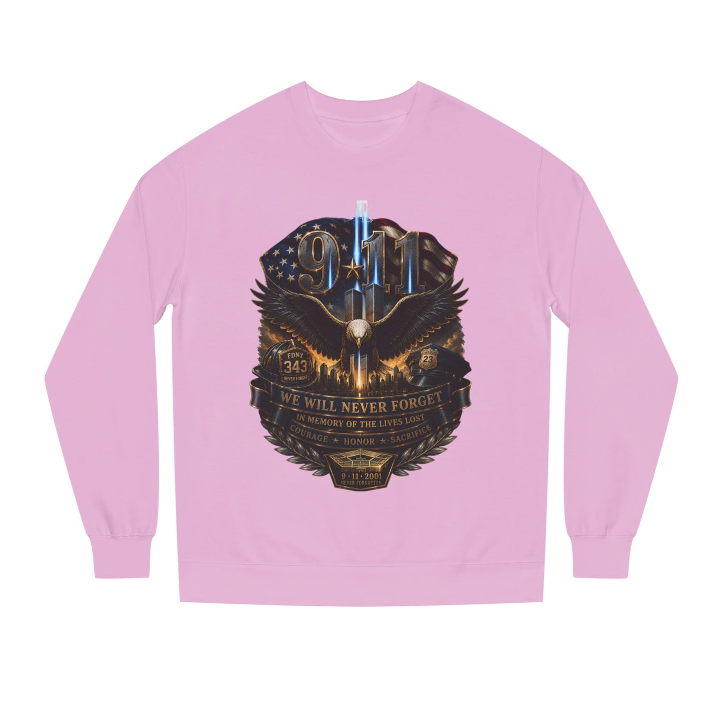 9/11 Memorial Sweatshirt — Never Forget Tribute Crewneck