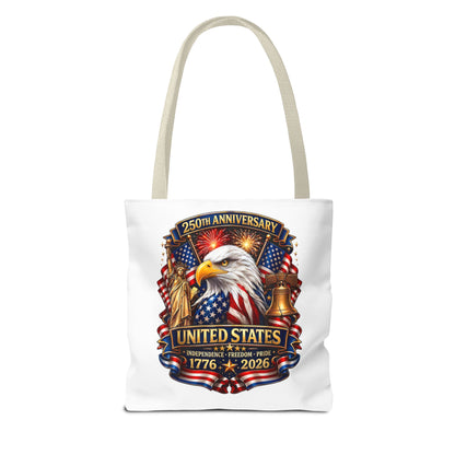 United States 250th Anniversary Tote Bag — Eagle & Flags 1776–2026