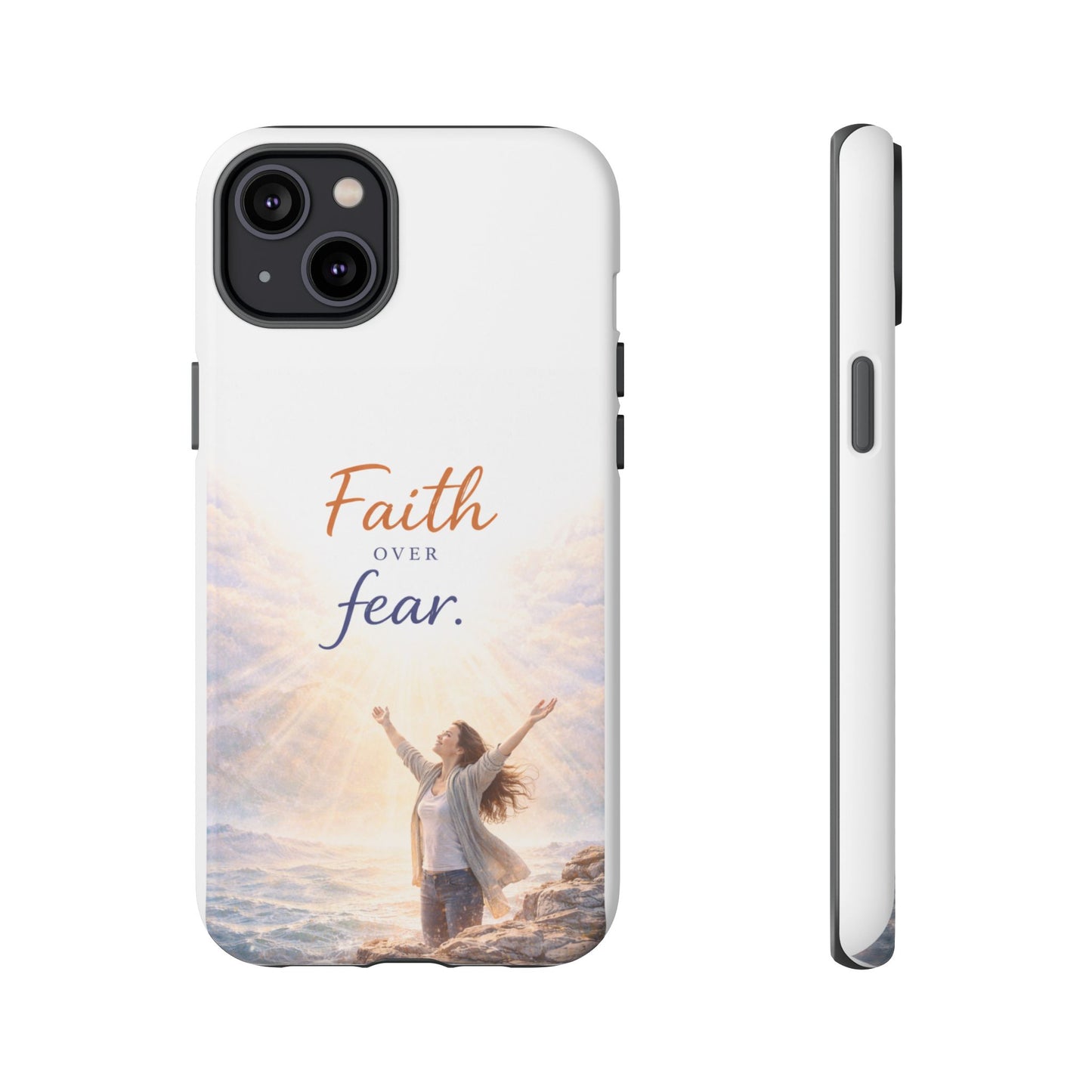 Faith Over Fear Phone Case — Inspirational Christian iPhone Cover