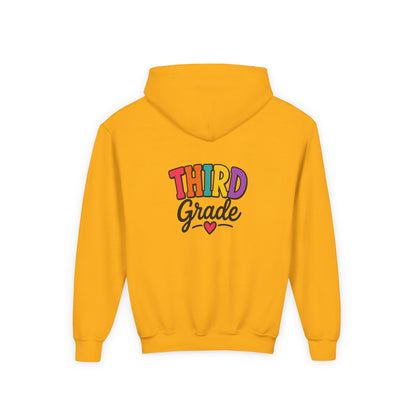 Third Grade Kids Hoodie — Colorful Back-to-School Sweatshirt