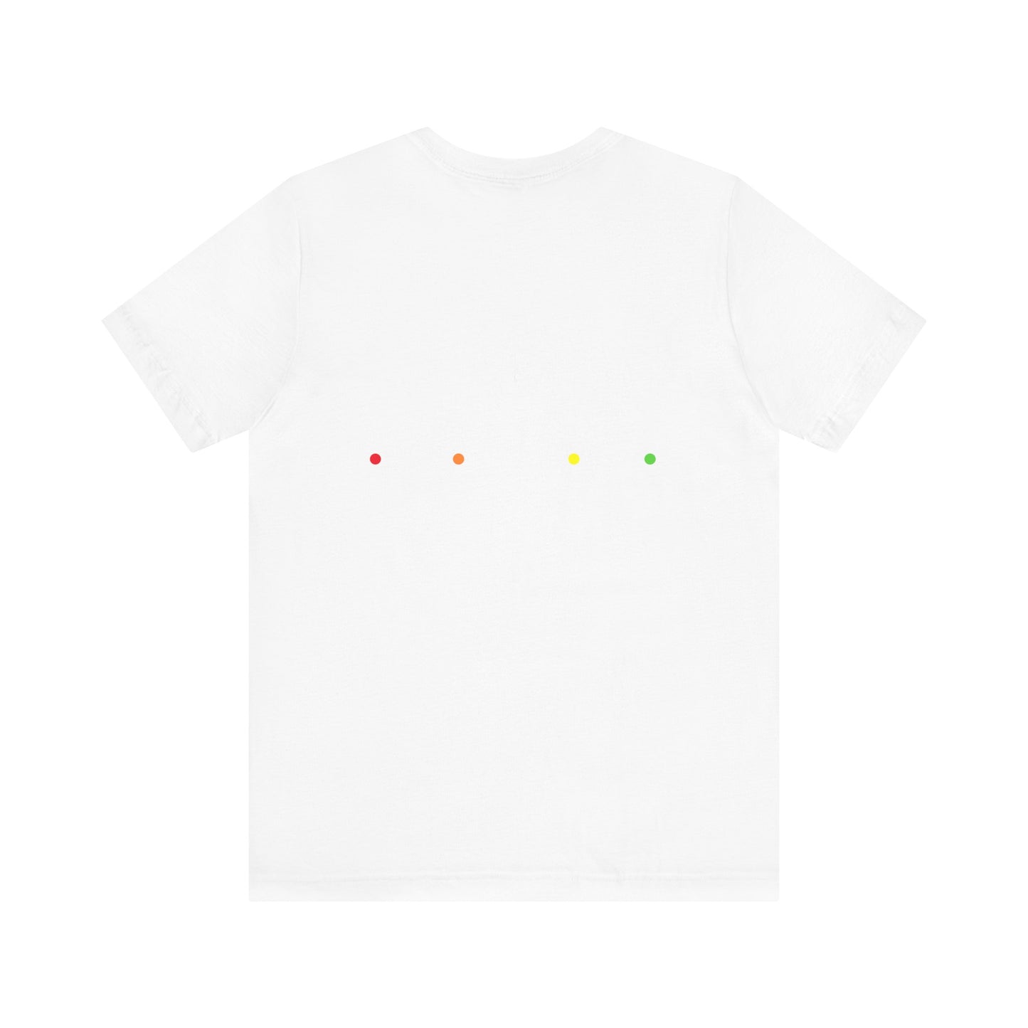 Minimal Rainbow Dot Tee — Subtle Pride Graphic T-Shirt