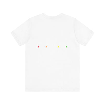 Minimal Rainbow Dot Tee — Subtle Pride Graphic T-Shirt